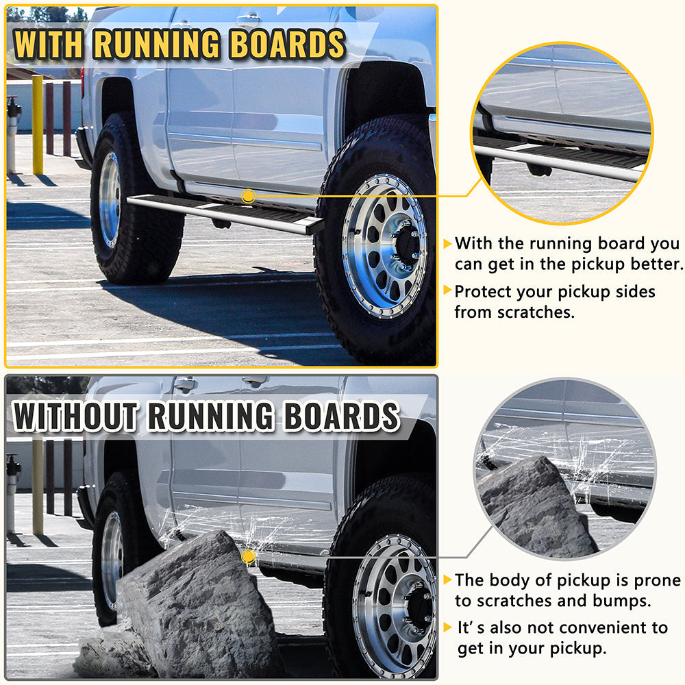 19-23-Chevy-Silverado-GMC-Sierra-1500-Crew-Cab-Side-Step-Bars-Running-Boards-on-truck