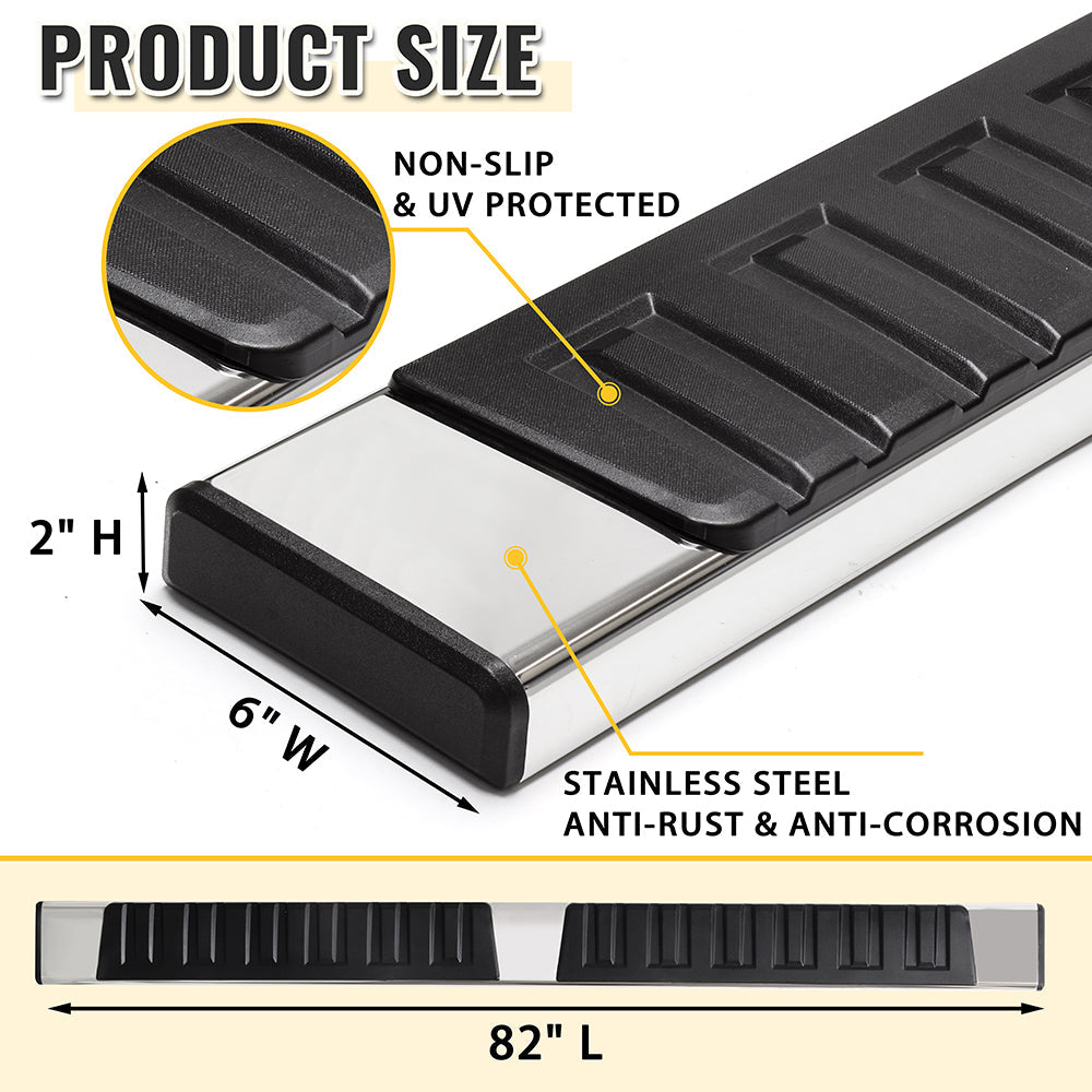 19-23-Chevy-Silverado-GMC-Sierra-1500-Crew-Cab-Side-Step-Bars-Running-Boards-size