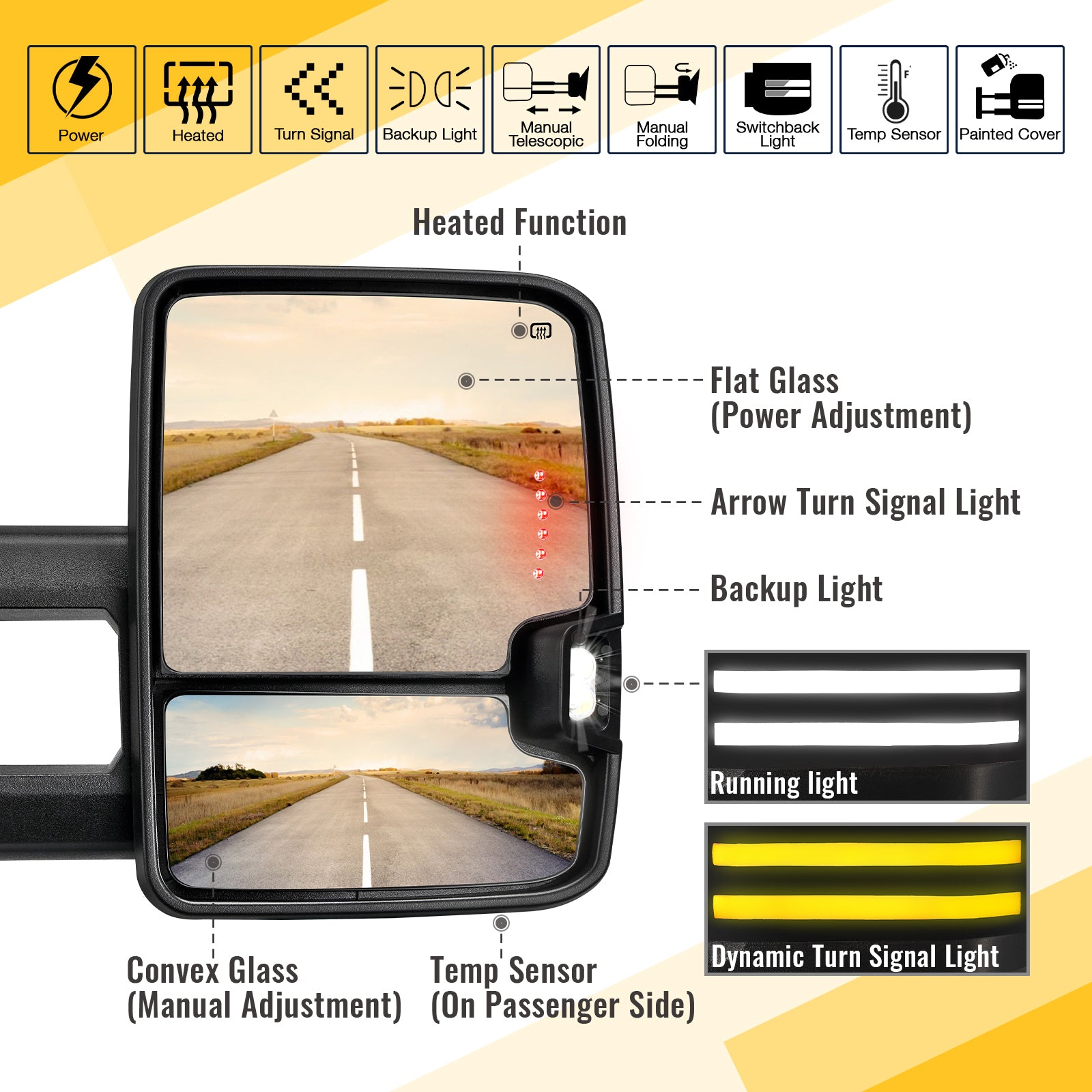 New-Design-Custom-Extendable-Telescopic-Towing-Mirror-for-2014-2019-CHEVY-Silverado-GMC-Sierra-paint-black-functions