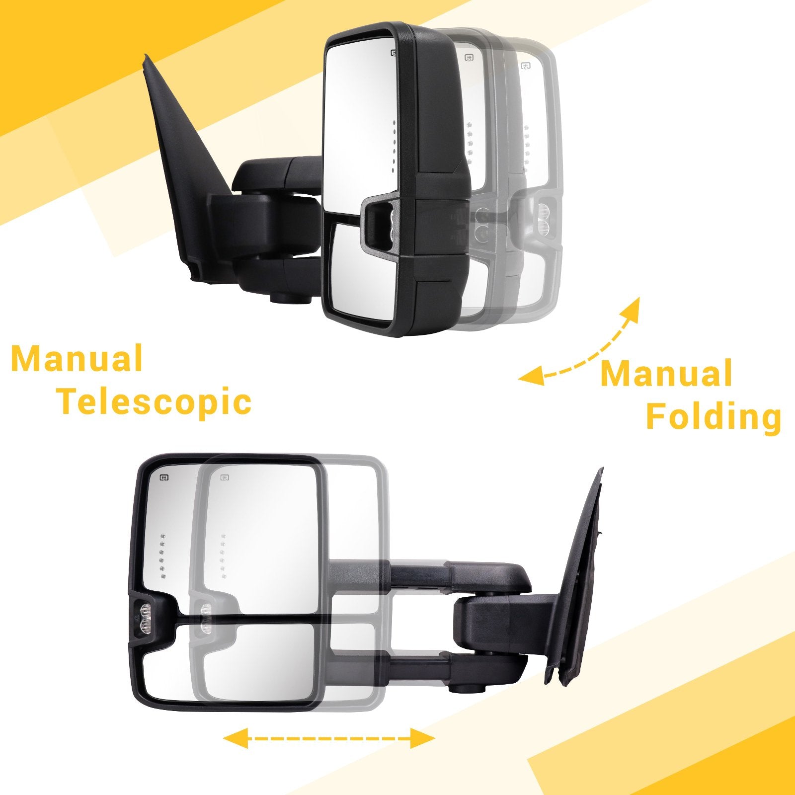 Sanooer-2002-2009-Dodge-Ram-1500-2500-3500-Basic-Towing-Mirrors-Multifunction-Pair-Set-Smoke-Lens-8902-S-manual-telescopic-folding