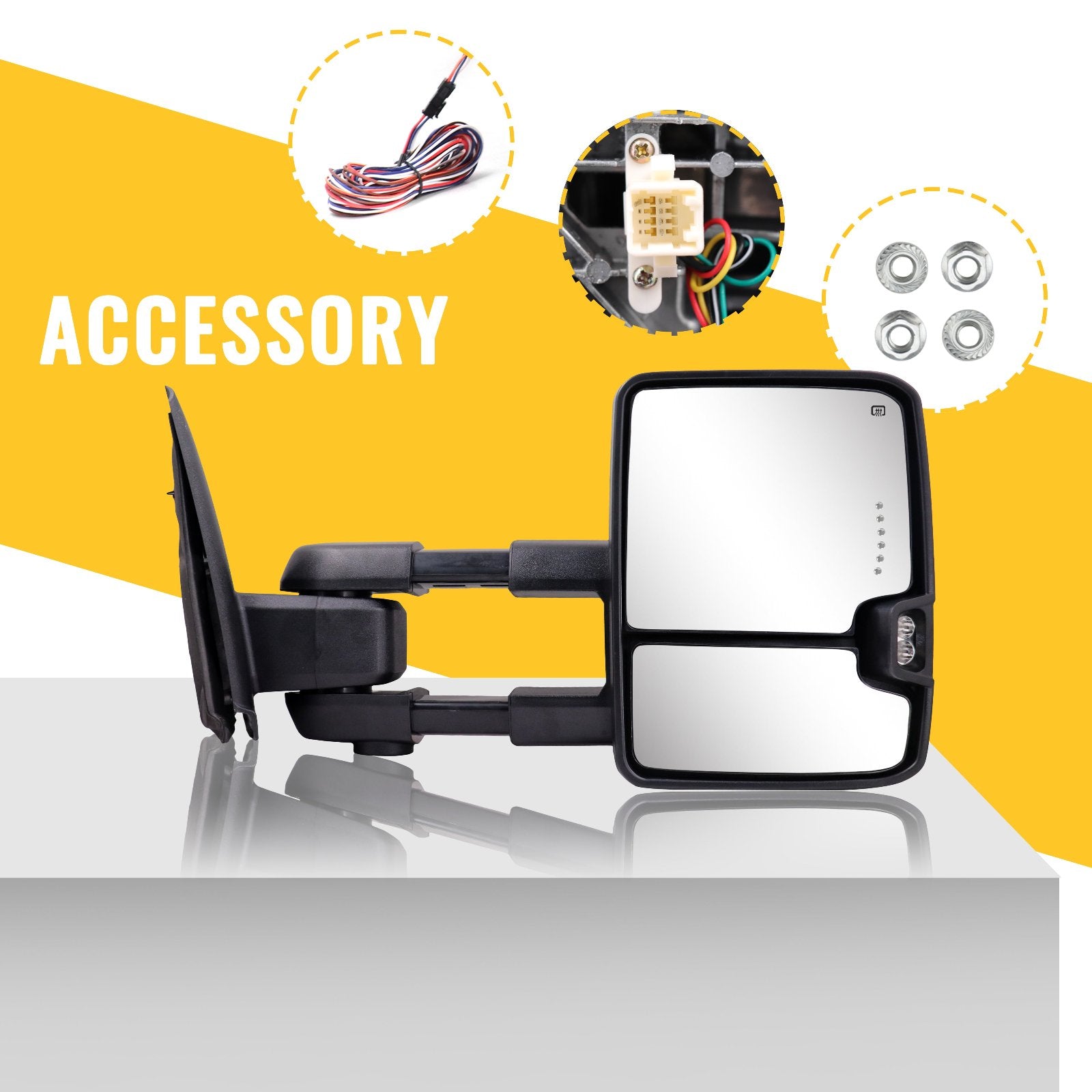 Sanooer-2002-2009-Dodge-Ram-1500-2500-3500-Basic-Towing-Mirrors-Multifunction-Pair-Set-Smoke-Lens-8902-Y-accessories