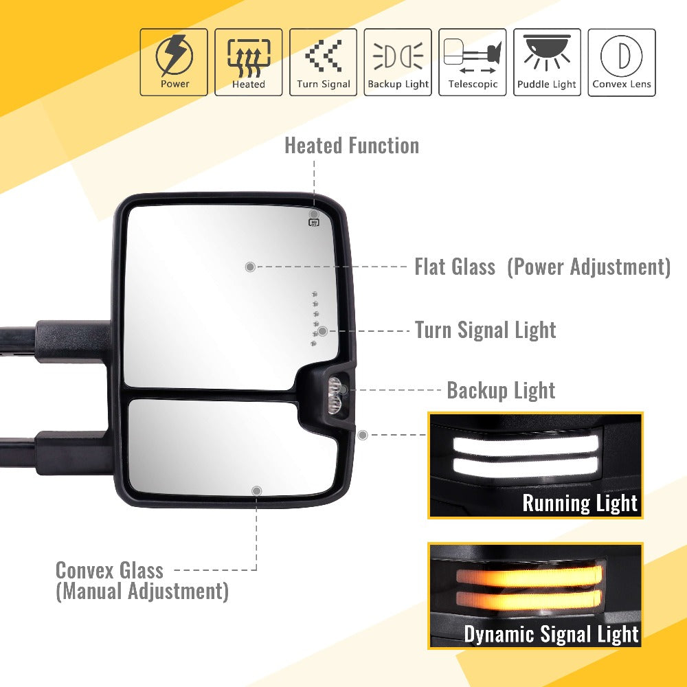 Sanooer-2002-2009-Dodge-Ram-1500-2500-3500-Switchback-Towing-Mirrors-Multifunction-Pair-Set-light-8902-SDB-functions