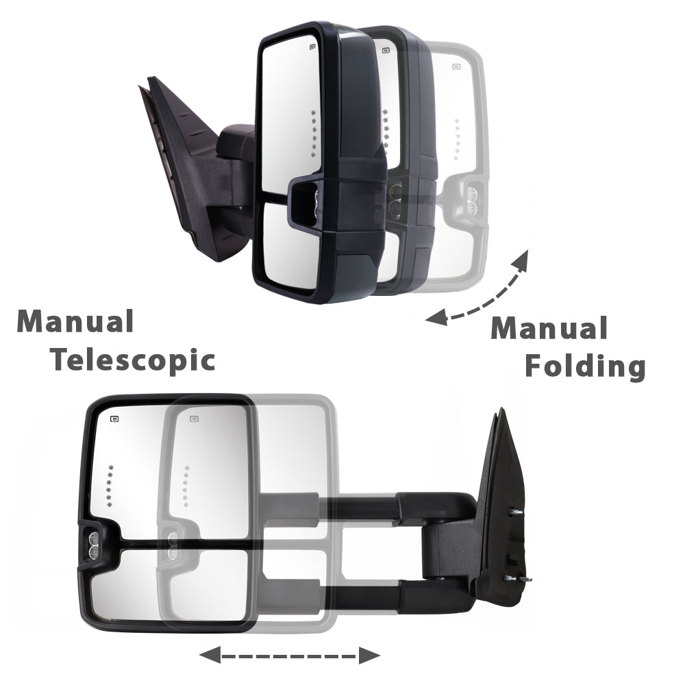 Sanooer-2007-2013-Silverado-Suburban-Avalanche-Tahoe-Sierra-Yukon-Basic-Towing-Mirrors-Multifunction-Pair-Set-Metal-Iridium-Painted-manual-telescopic-folding