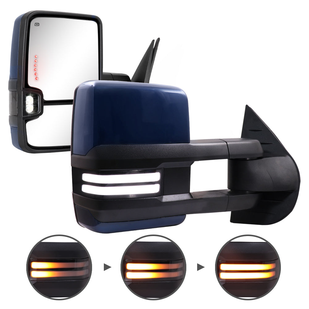 Sanooer-2007-2013-Silverado-Suburban-Avalanche-Tahoe-Sierra-Yukon-Switchback-Towing-Mirrors-Multifunction-Pair-Set-Blue-Painted-switchback-light