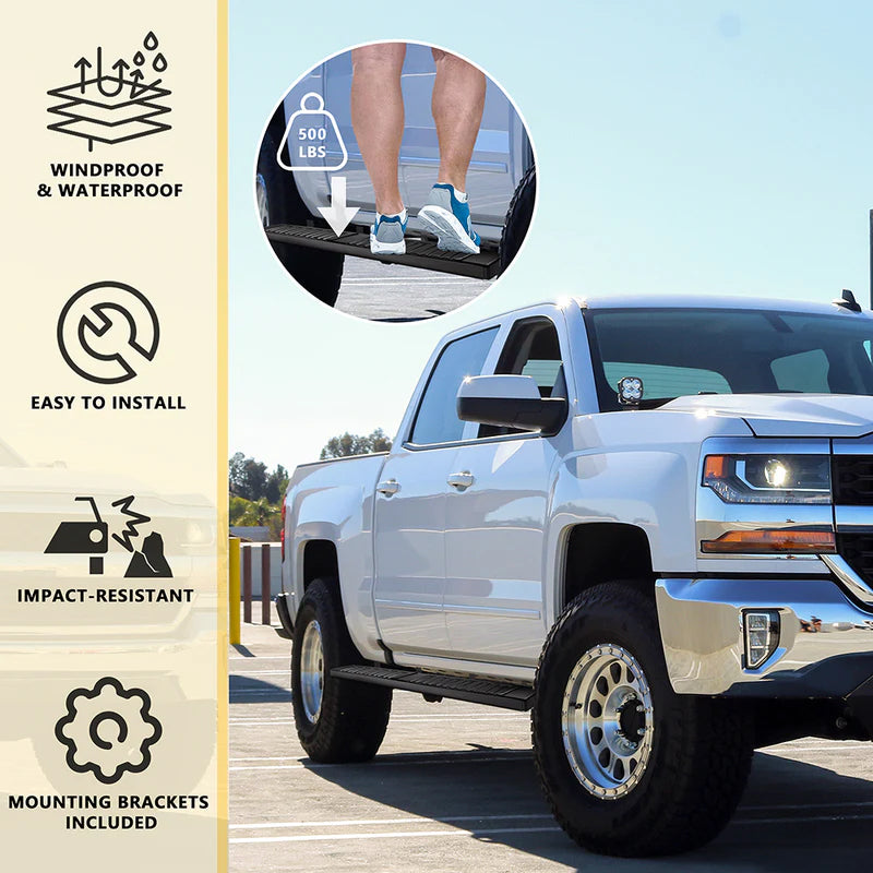 Sanooer-2007-2018-Silverado-Sierra-1500-Crew-Cab-Side-Step-Bars-Running-Boards-Black-features