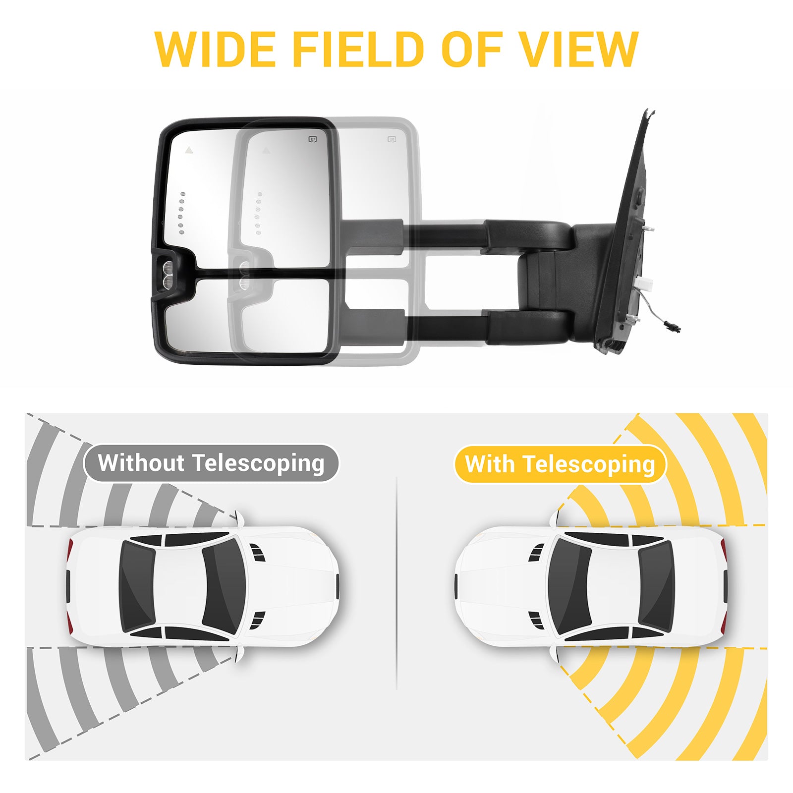 Sanooer-2007-2021-Toyota-Tundra-Multifunction-Pair-Set-Basic-Towing-Mirrors-Yellow-Lens-telescopic