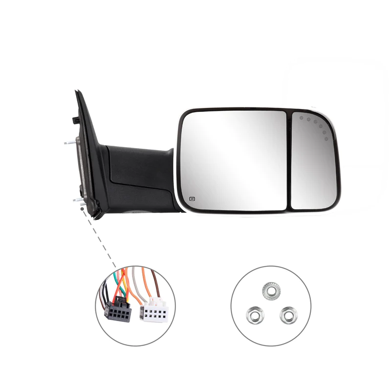 Sanooer-2009-2018-Dodge-RAM-1500-2500-3500-Flip-Up-Custom-Telescopic-Paint-WhiteTowing-Mirror-PWD8509-W-accessories