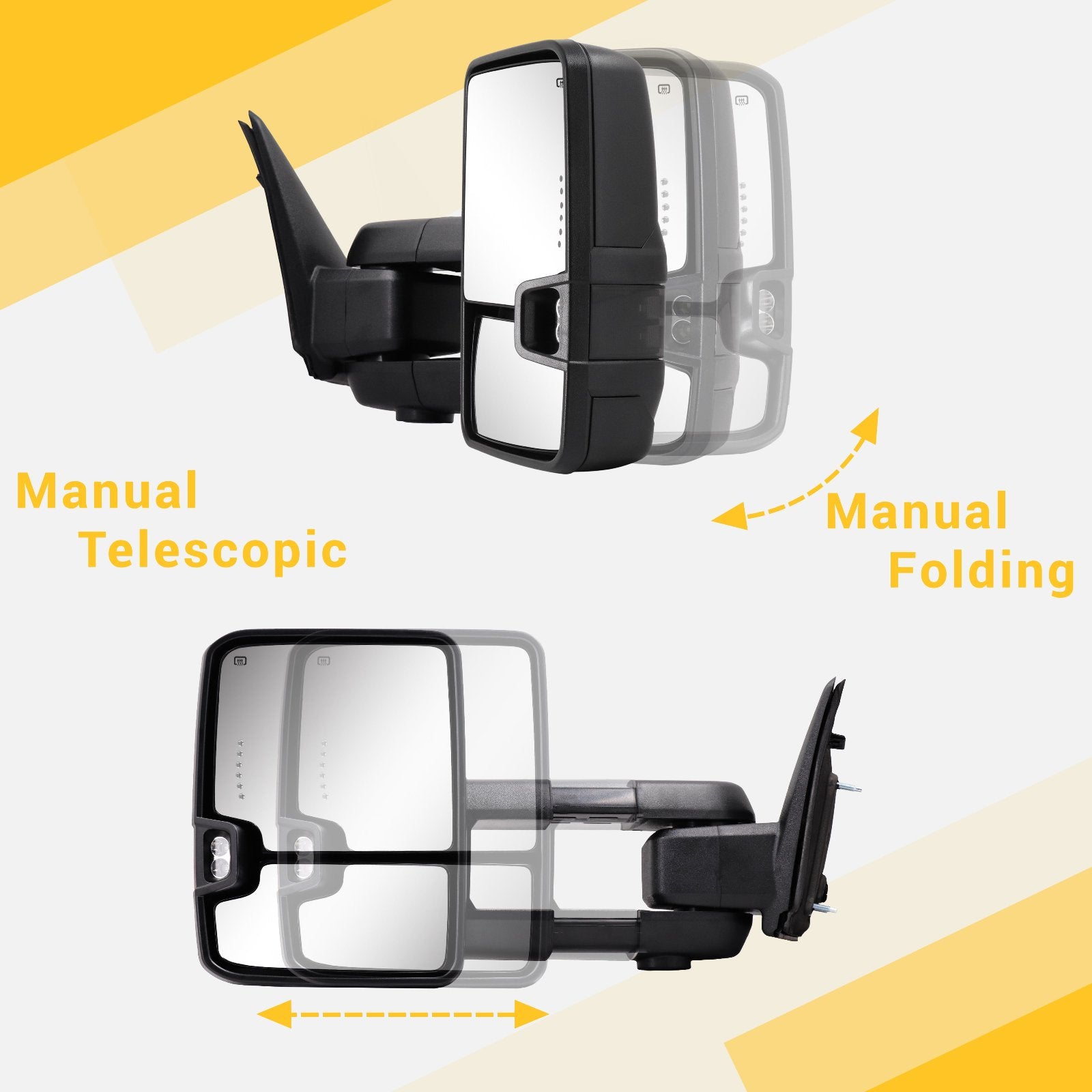 Sanooer-2009-2018-Dodge-RAM-1500-2500-3500-GM-Style-Custom-Telescopic-Towing-Mirrors-8909-S-manual-telescopic-folding