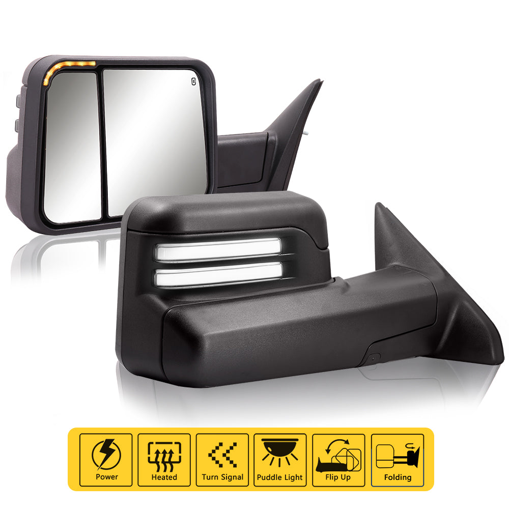 Sanooer-2009-2018-Dodge-RAM-1500-2500-3500-Switchback-Custom-Telescopic-Towing-Mirrors-features-pair