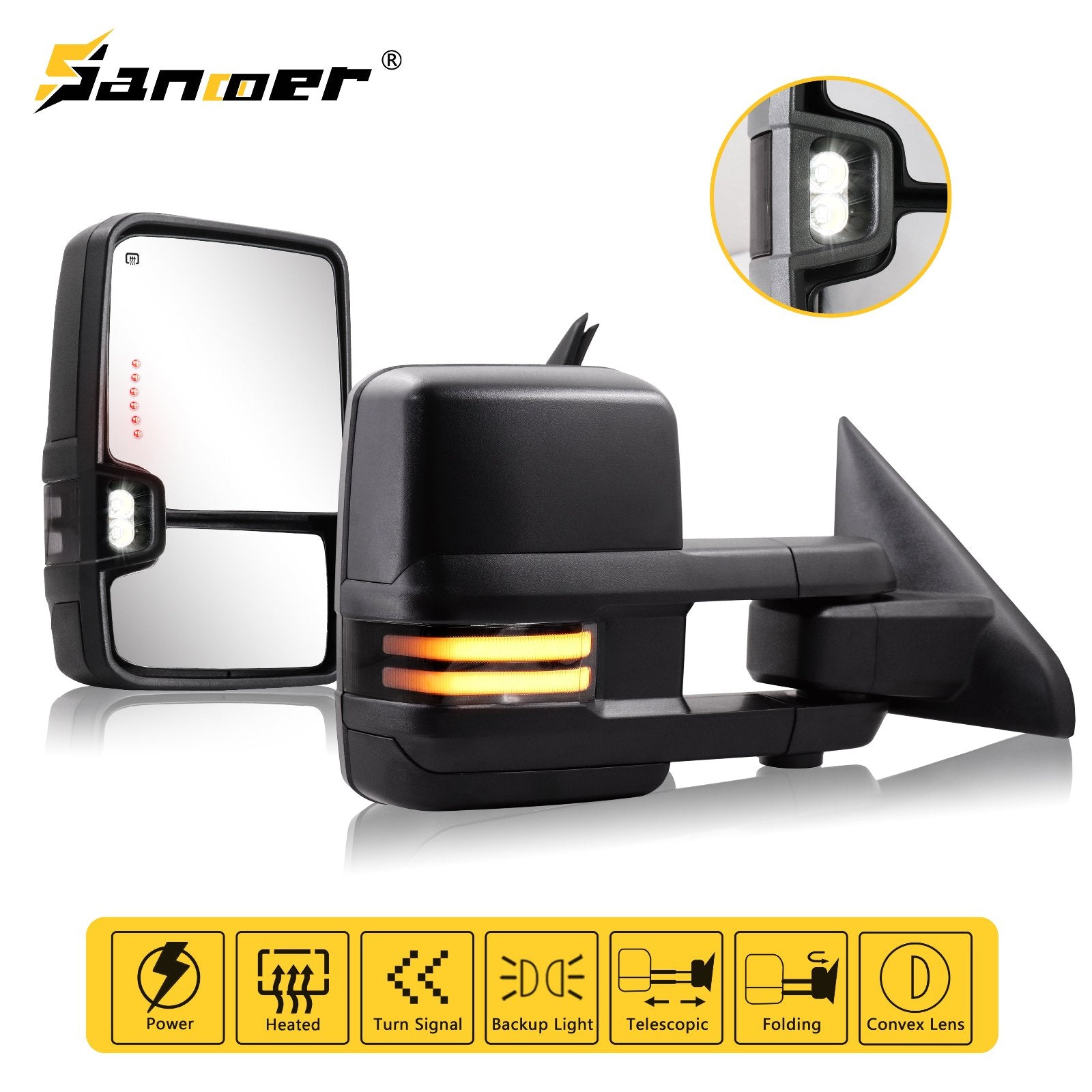 Sanooer-2009-2018-Dodge-Ram-1500-2500-3500-Basic-Towing-Mirrors-Extendable-Telescopic-Multifunction-Smoke-Lens-8909-SDB-features