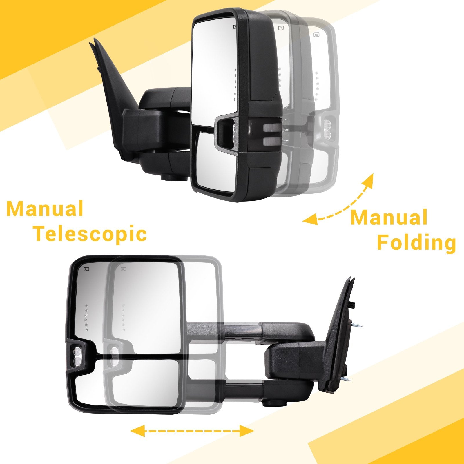 Sanooer-2009-2018-Dodge-Ram-1500-2500-3500-Basic-Towing-Mirrors-Extendable-Telescopic-Multifunction-Smoke-Lens-8909-SDB-manual-telescopic-folding