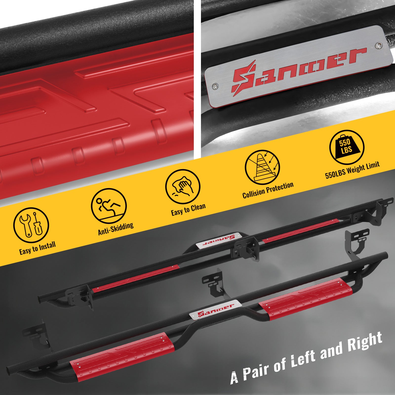 Sanooer-2009-2018-RAM-1500-2500-3500-Crew-Cab-running-boards-red-detail