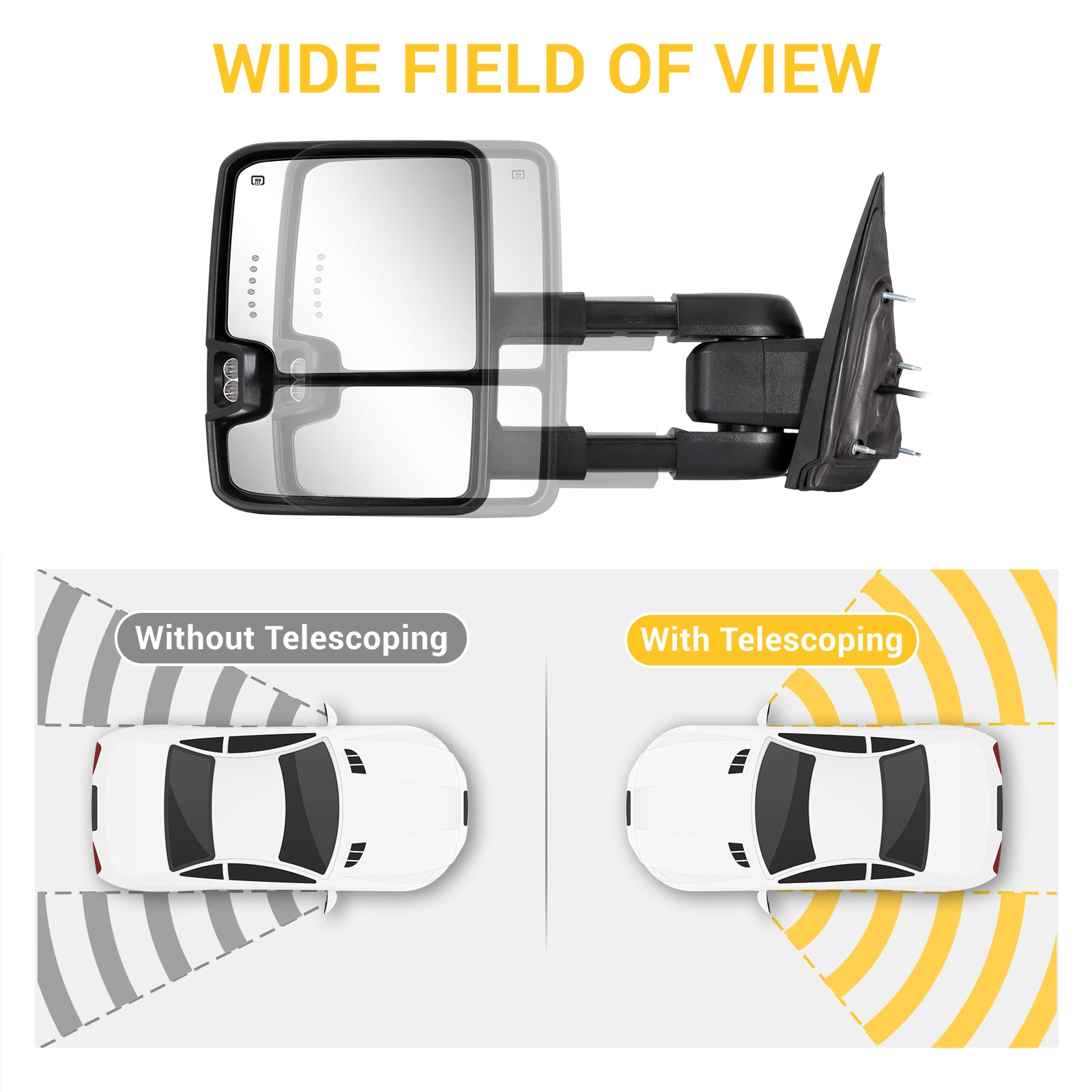 Sanooer-2014-2018-Silverado-Suburban-Avalanche-Tahoe-Sierra-Yukon-Basic-Towing-Mirrors-Chrome-SP-telescopic