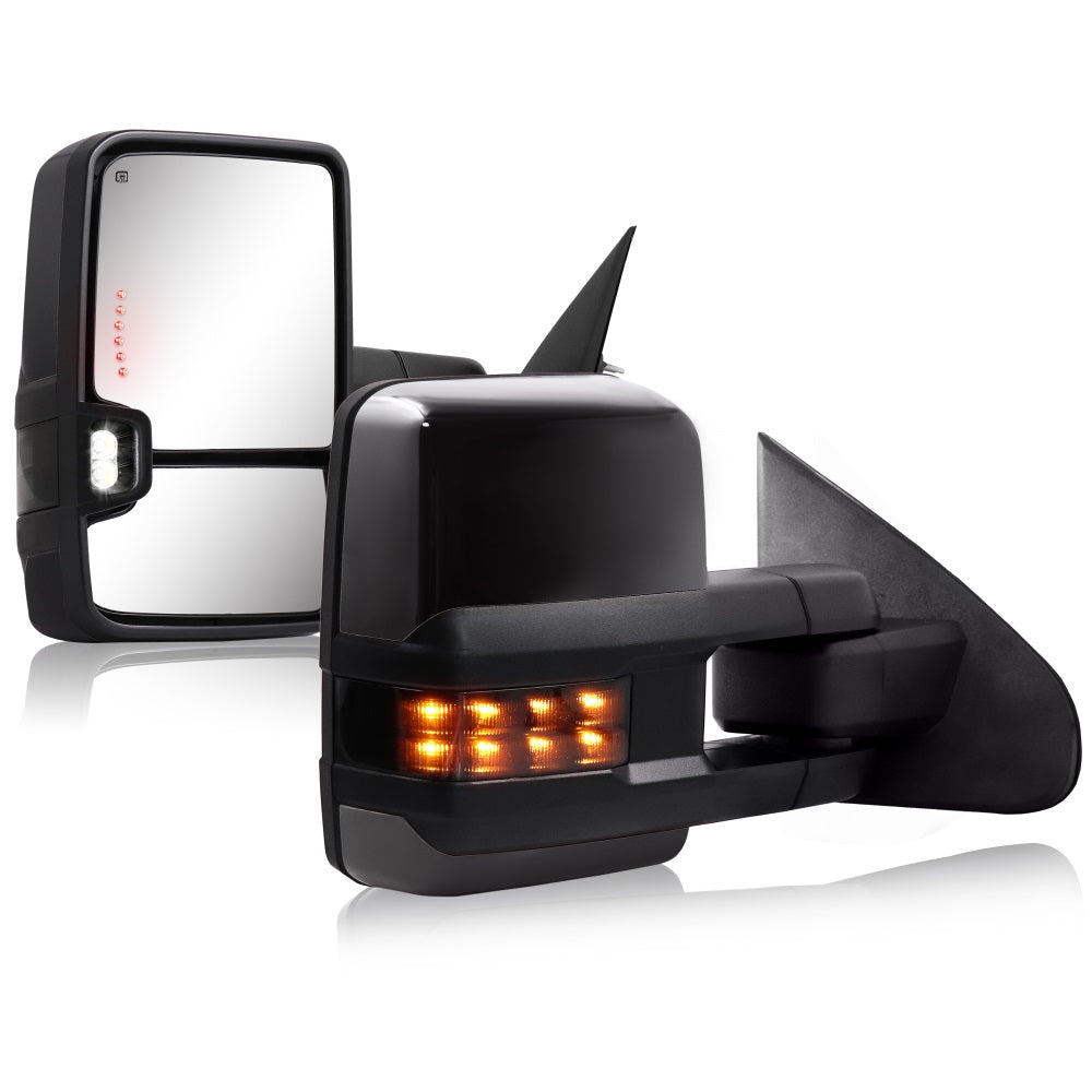 Sanooer-Basic-Towing-Mirror-2014-2018-CHEVY-Silverado-GMC-Sierra-painted-black