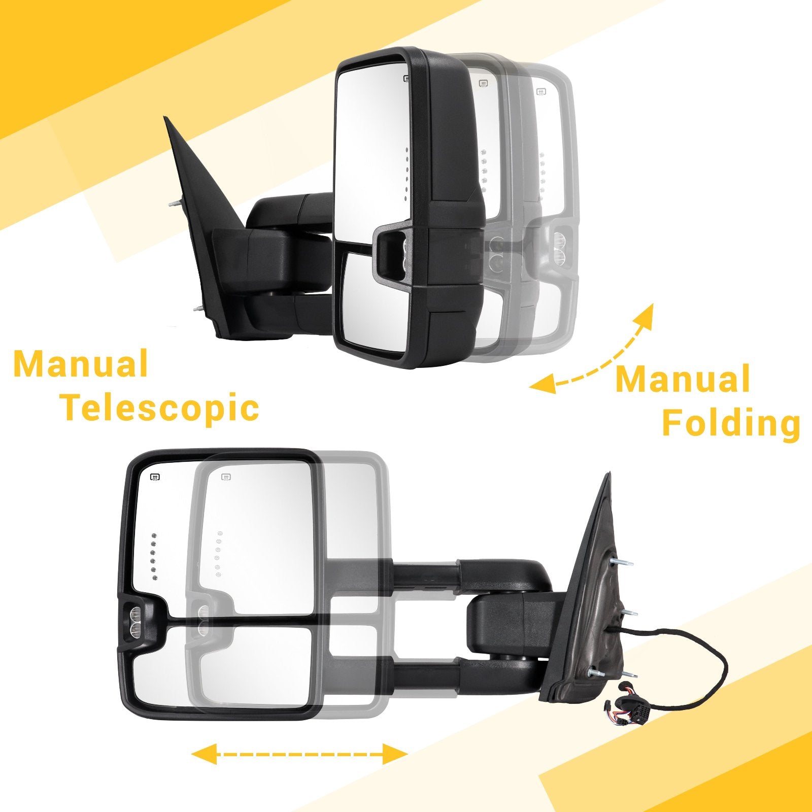 Sanooer-Basic-Towing-Mirror-2014-2018-CHEVY-Silverado-GMC-Sierra-textured-black-manual-telescopic-folding