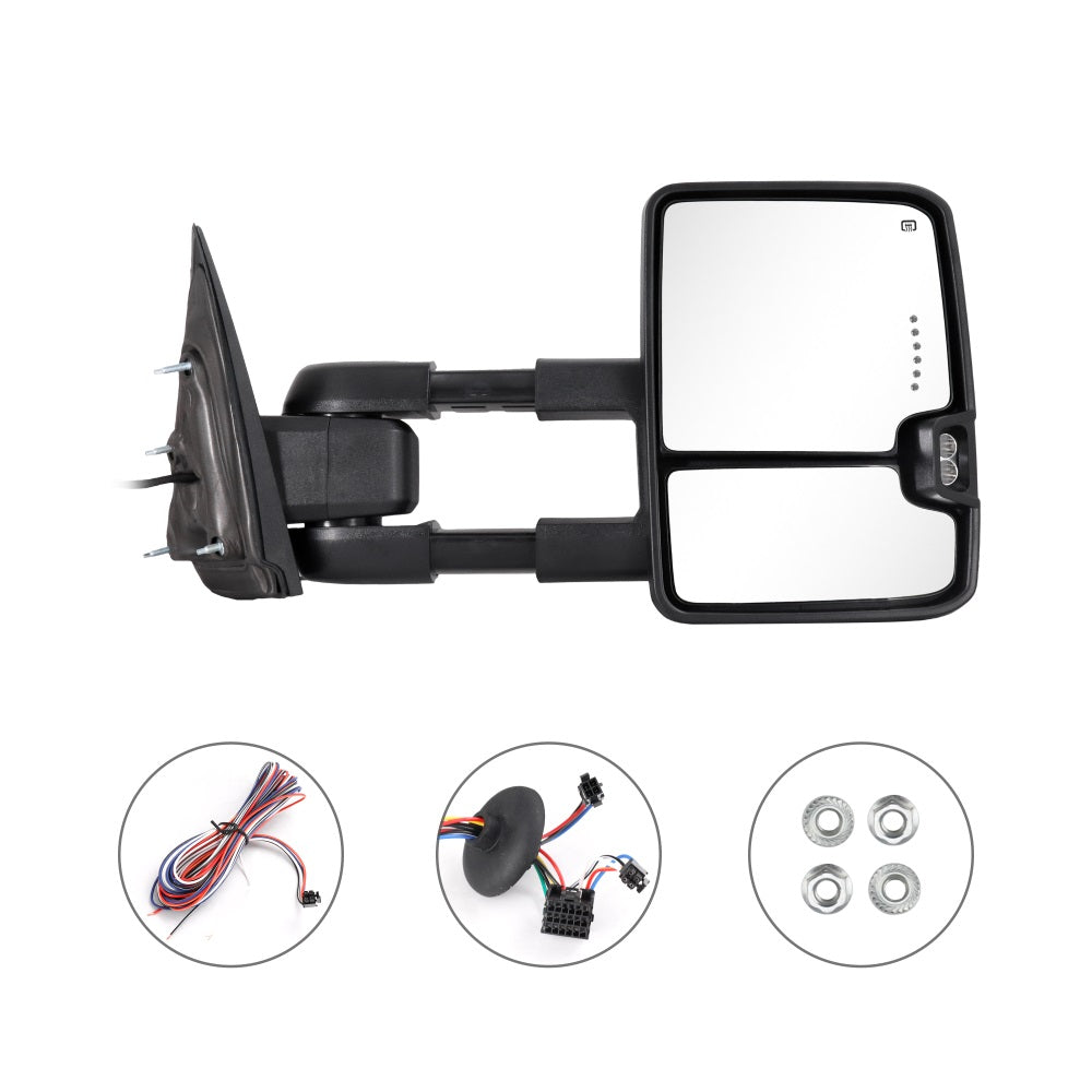 Custom Extendable Telescopic Towing Mirror for 2014 - 2019 CHEVY Silverado GMC Sierra etc.