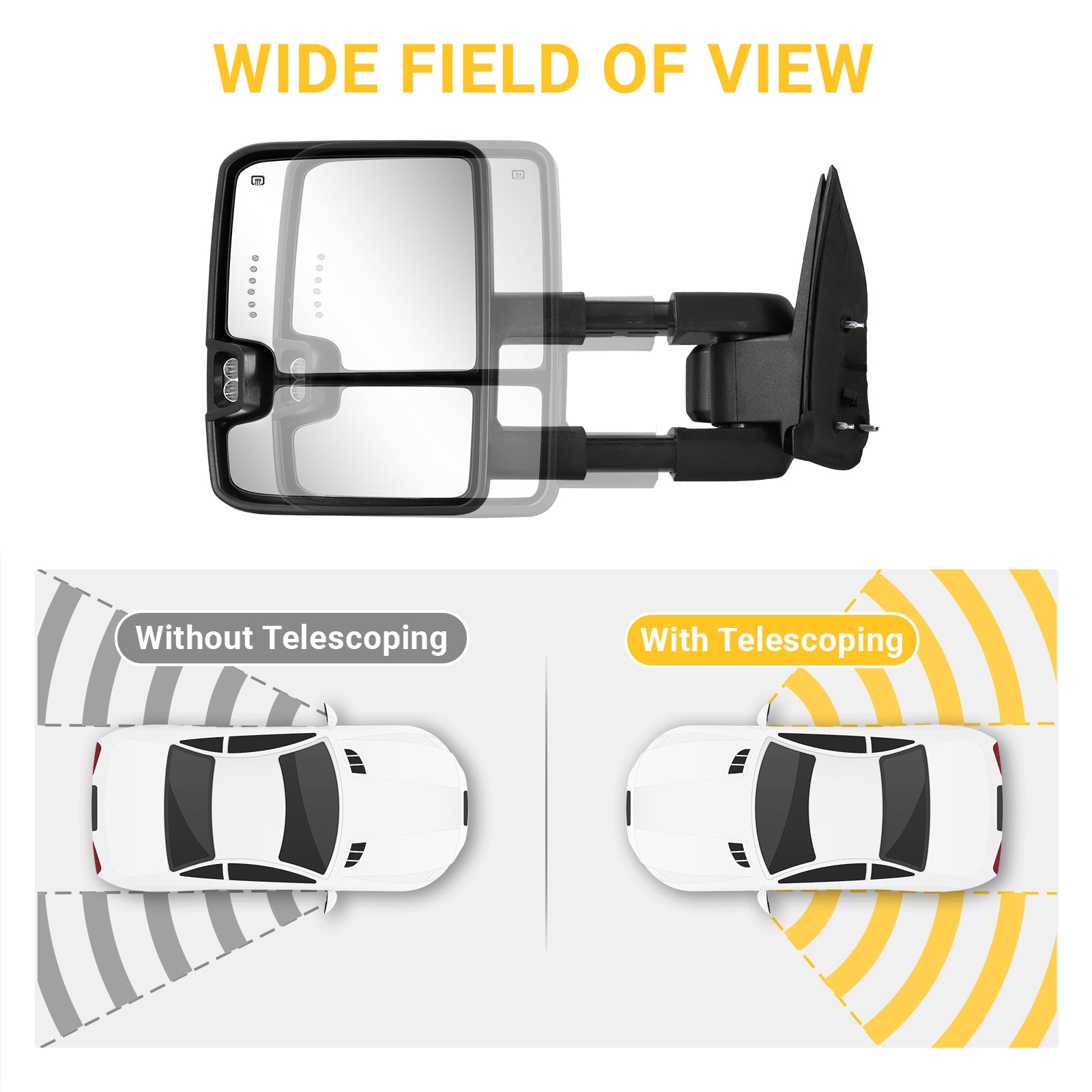 Sanooer-Switchback-Towing-Mirrors-2003-2007-Classic-Chevy-Silverado-GMC-Sierra-chrome-dotted-light-wide-view