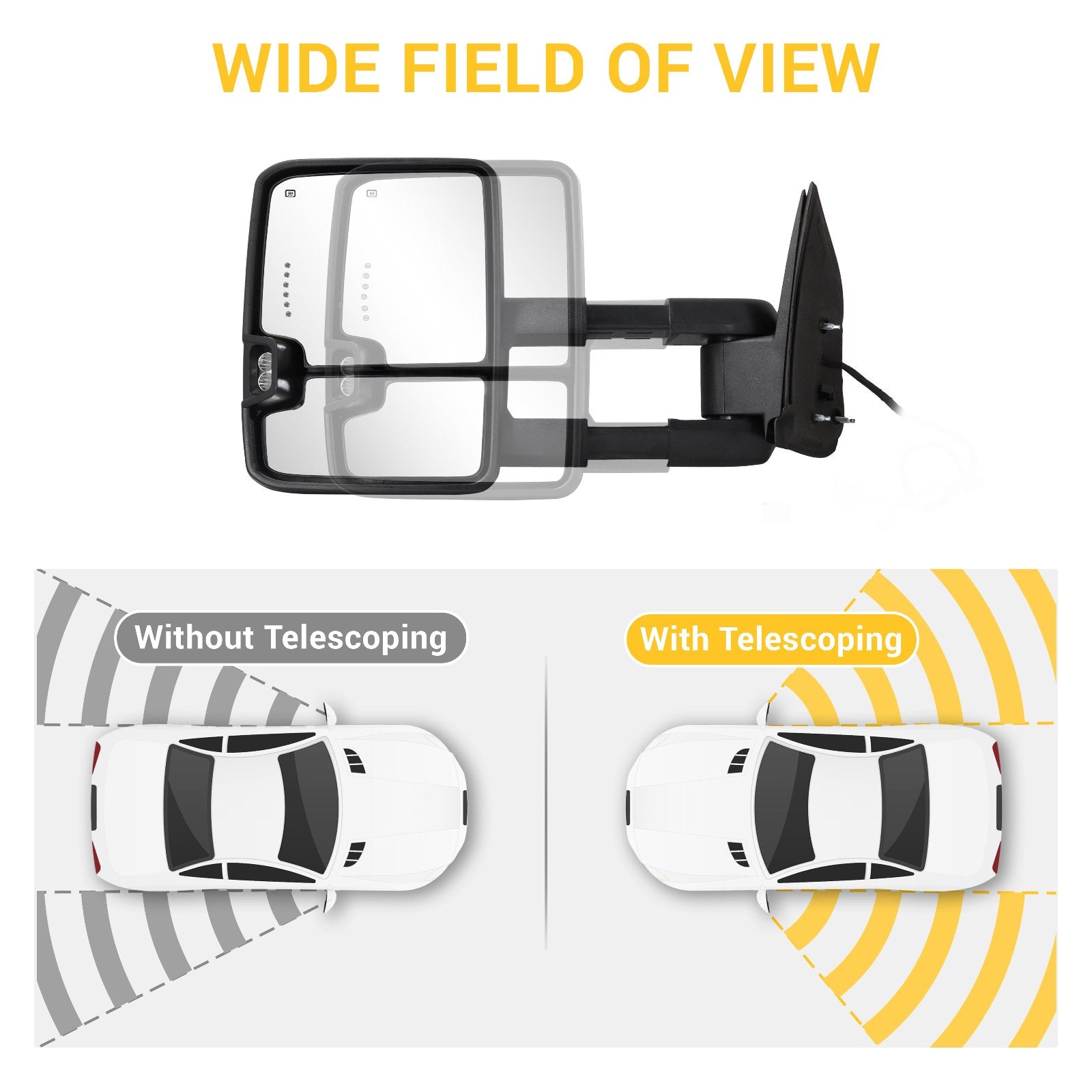 Sanooer-Towing-Mirror-2003-2007-Classic-Chevy-Silverado-GMC-Sierra-textured-black-stripe-light-SDB-telescopic