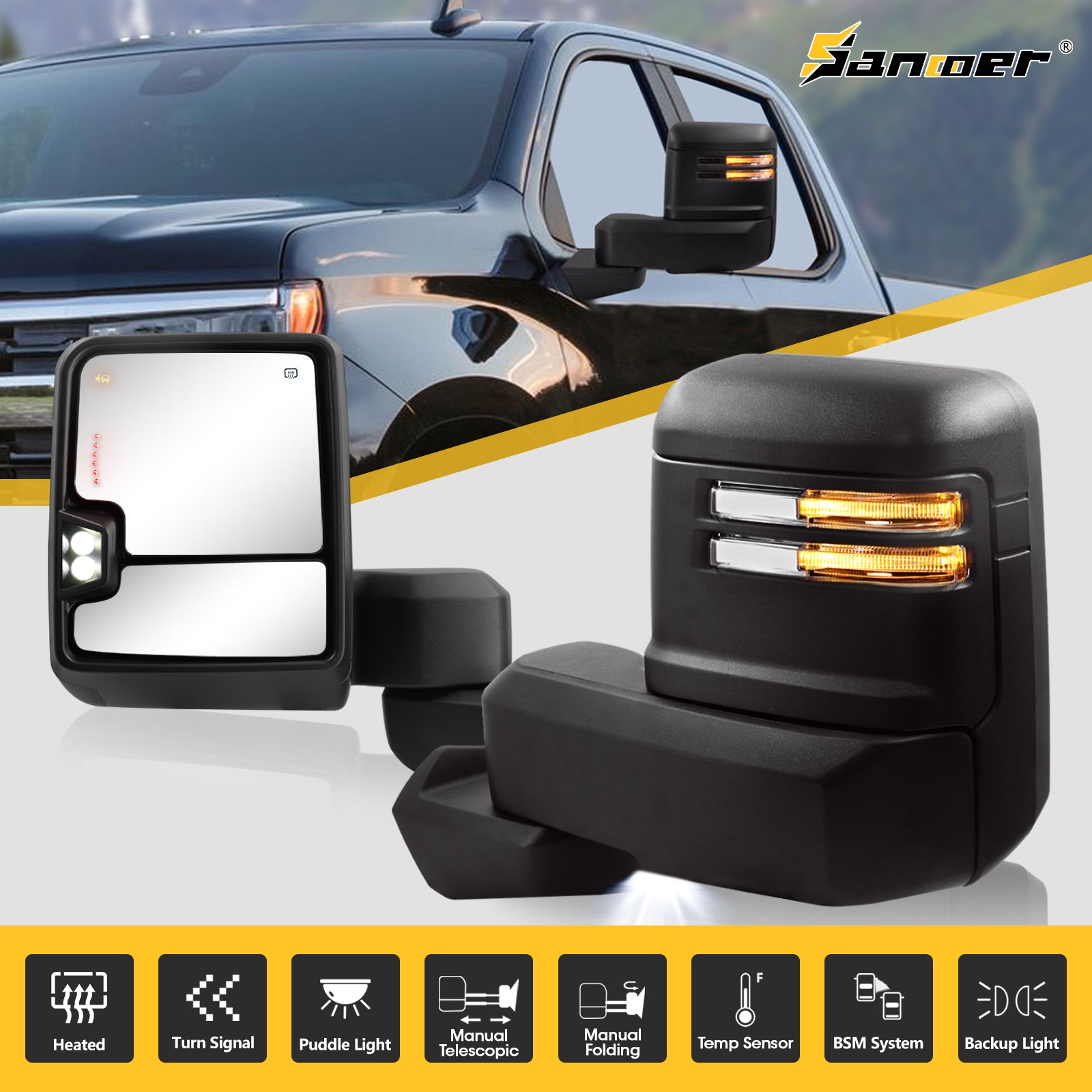 Sanooer-Towing-Mirror-for-Chevy-Silverado-1500-for-2019-2023-Arrow-Lights-AB-functions