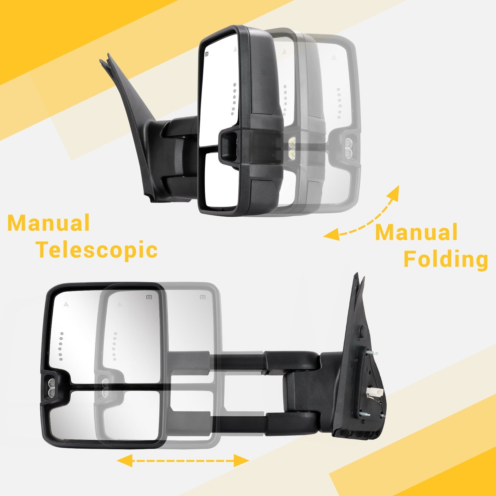 Sanooer-2007-2021-Toyota-Tundra-Multifunction-Pair-Set-Basic-Towing-Mirrors-Smoke-Lens-manual-telescopic-folding